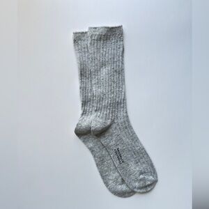 Brunello Cucinelli Soft Gray Wool and Cashmere Socks
